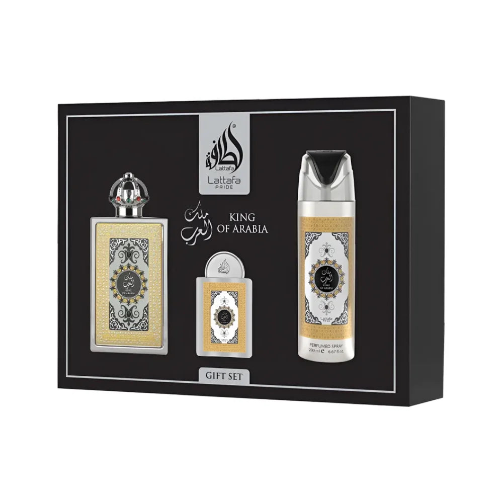 LATTAFA KING OF ARABIA EDP ESTUCHE UNISEX 100ML+20ML+DEO