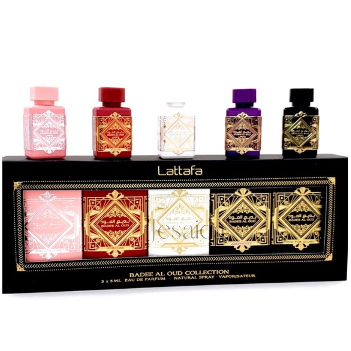 LATTAFA BADEE AL OUD SUBLIME+NOBLE BLUSH+AMETHYST+OUD FOR GLORY EDP 5 PCS MINI 25ML