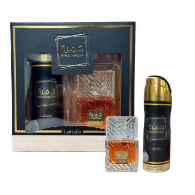 LATTAFA KHAMRAH EDP ESTUCHE UNISEX 100ML+DESODORANTE