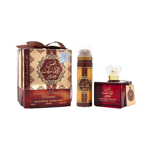 ARD AL ZAAFARAN SHAMS AL EMARAT KHUSUSI EDP UNISEX 100ML+DESODORANTE