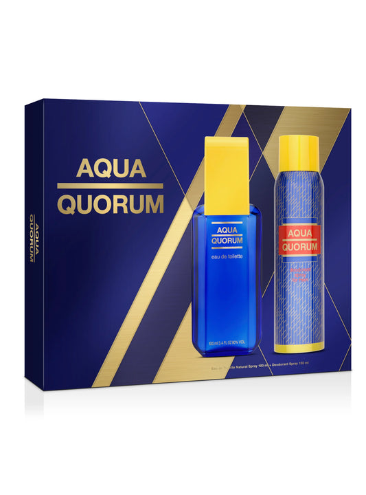 PUIG AQUA QUORUM ESTUCHE HOMBRE 100ML+DESODRANTE