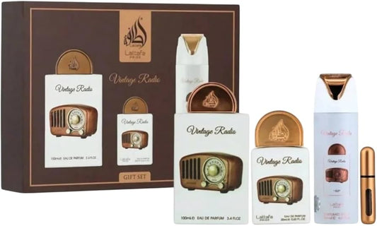 LATTAFA VINTAGE RADIO EDP ESTUCHE UNISEX 100ML+20ML+DEO