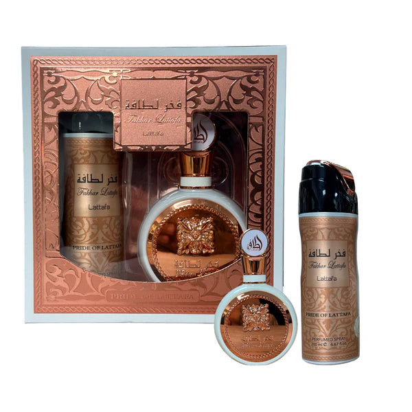 LATTAFA FAKHAR WHITE EDP ESTUCHE MUJER 100ML+DESODORANTE