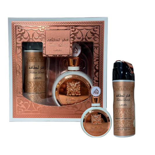 LATTAFA FAKHAR WHITE EDP ESTUCHE MUJER 100ML+DESODORANTE