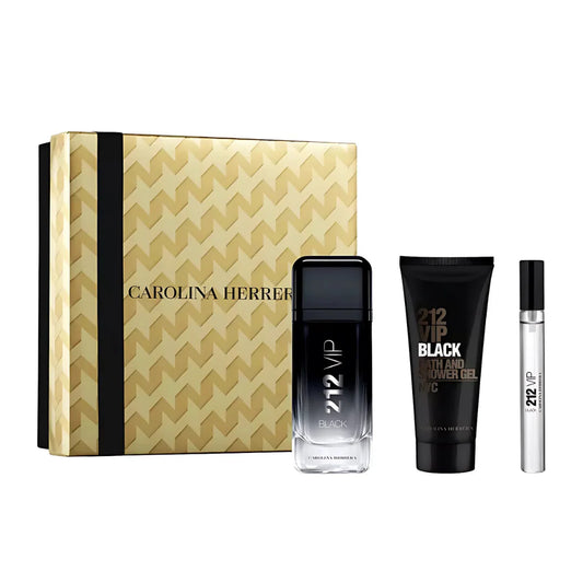 CAROLINA HERRERA 212 VIP BLACK ESTUCHE EDP HOMBRE 100ML+10ML+GEL