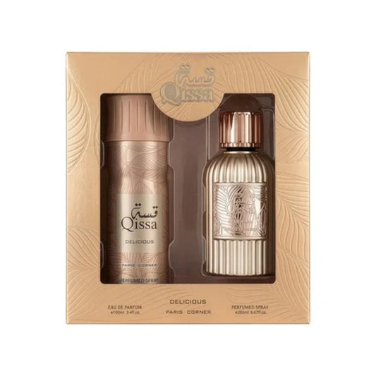 PARIS CORNER QISSA DELICIOUS EDP ESTUCHE UNISEX 100ML+DESODORANTE