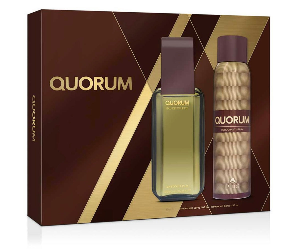 PUIG QUORUM CAFE ESTUCHE HOMBRE 100ML+DESODRANTE