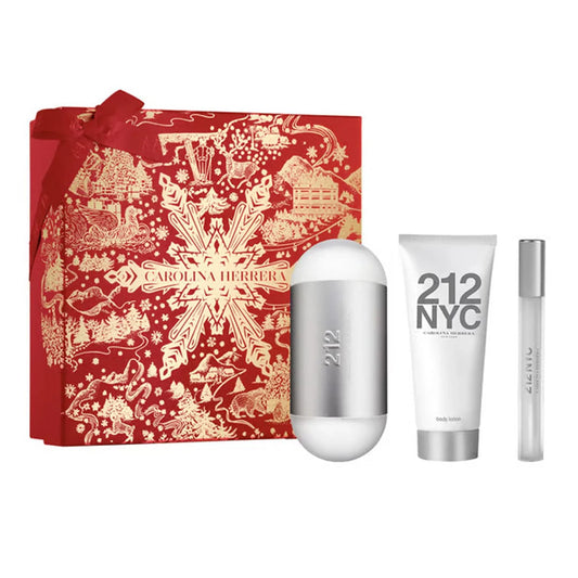 CAROLINA HERRERA 212 GRIS ESTUCHE MUJER 100ML+10ML+CREMA
