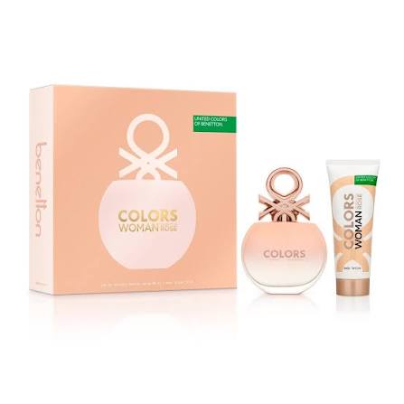 BENETTON COLORS ROSE ESTUCHE MUJER 80ML+CREMA