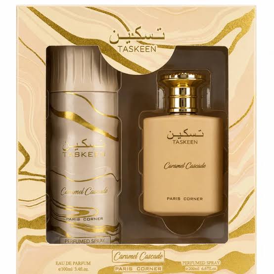 LATTAFA TASKEEN CARAMEL CASCADE ESTUCHE EDP UNISEX 100ML+DEO